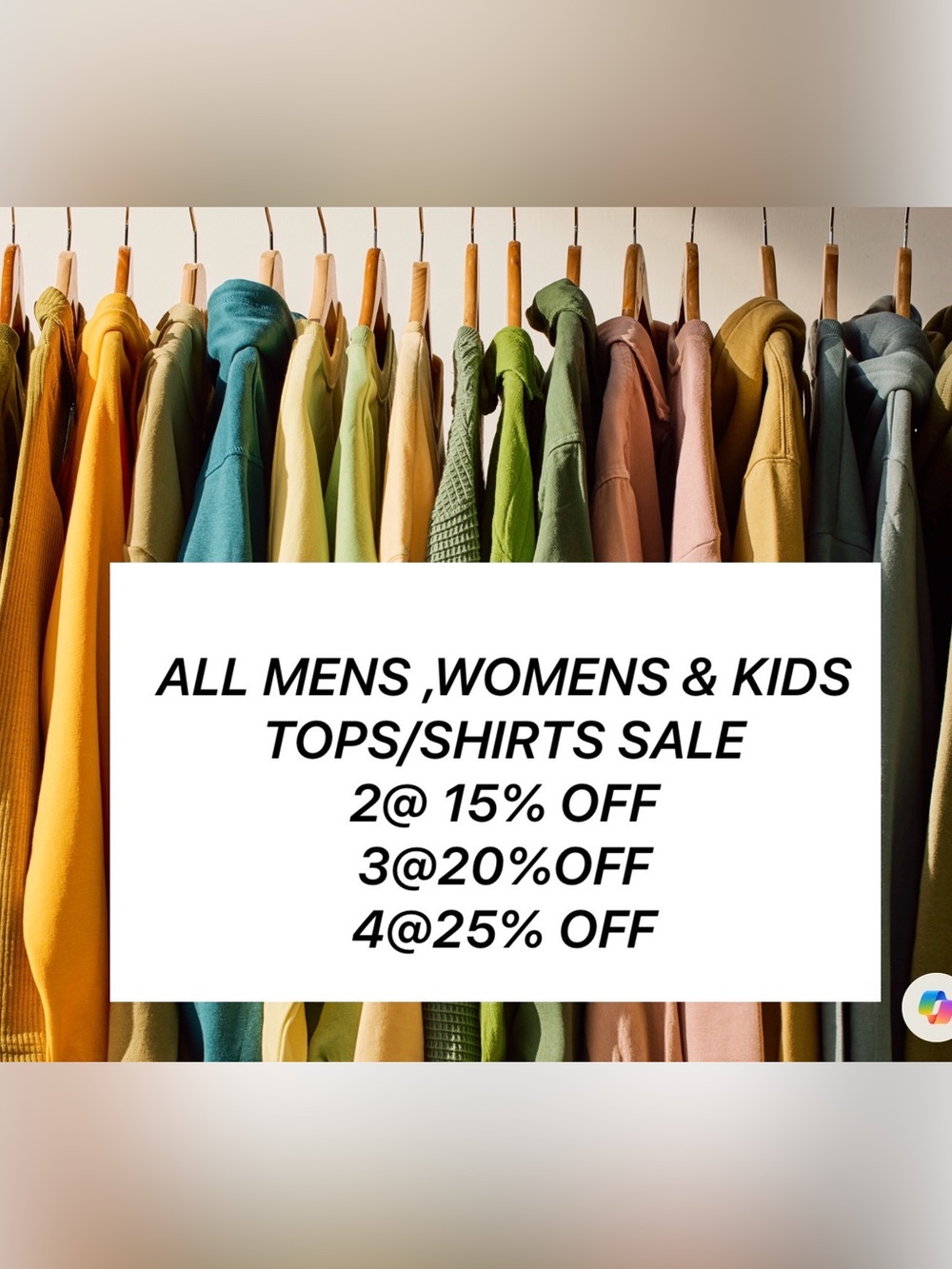MONDAY MENS & WOMENS ALL TOPS BUNDLE SALE